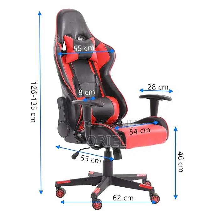 Modern Gaming Chair : Executive Classic Red Gamers Streaming Chair