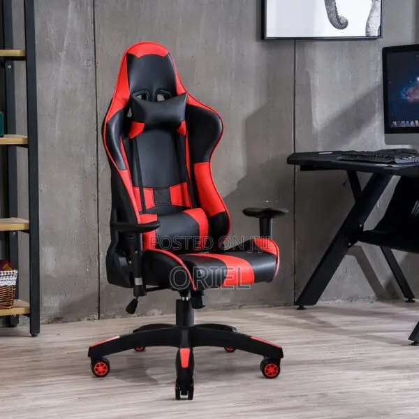 Modern Gaming Chair : Executive Classic Red Gamers Streaming Chair