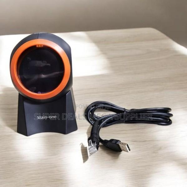 1d and 2d Round Desktop Table Mount Barcode Laser Scanner Reader