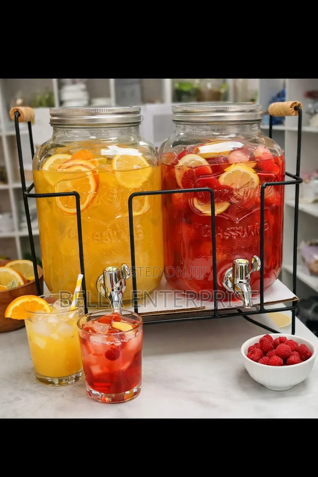 2in1 Glass Juice Dispenser 4ltrs Each