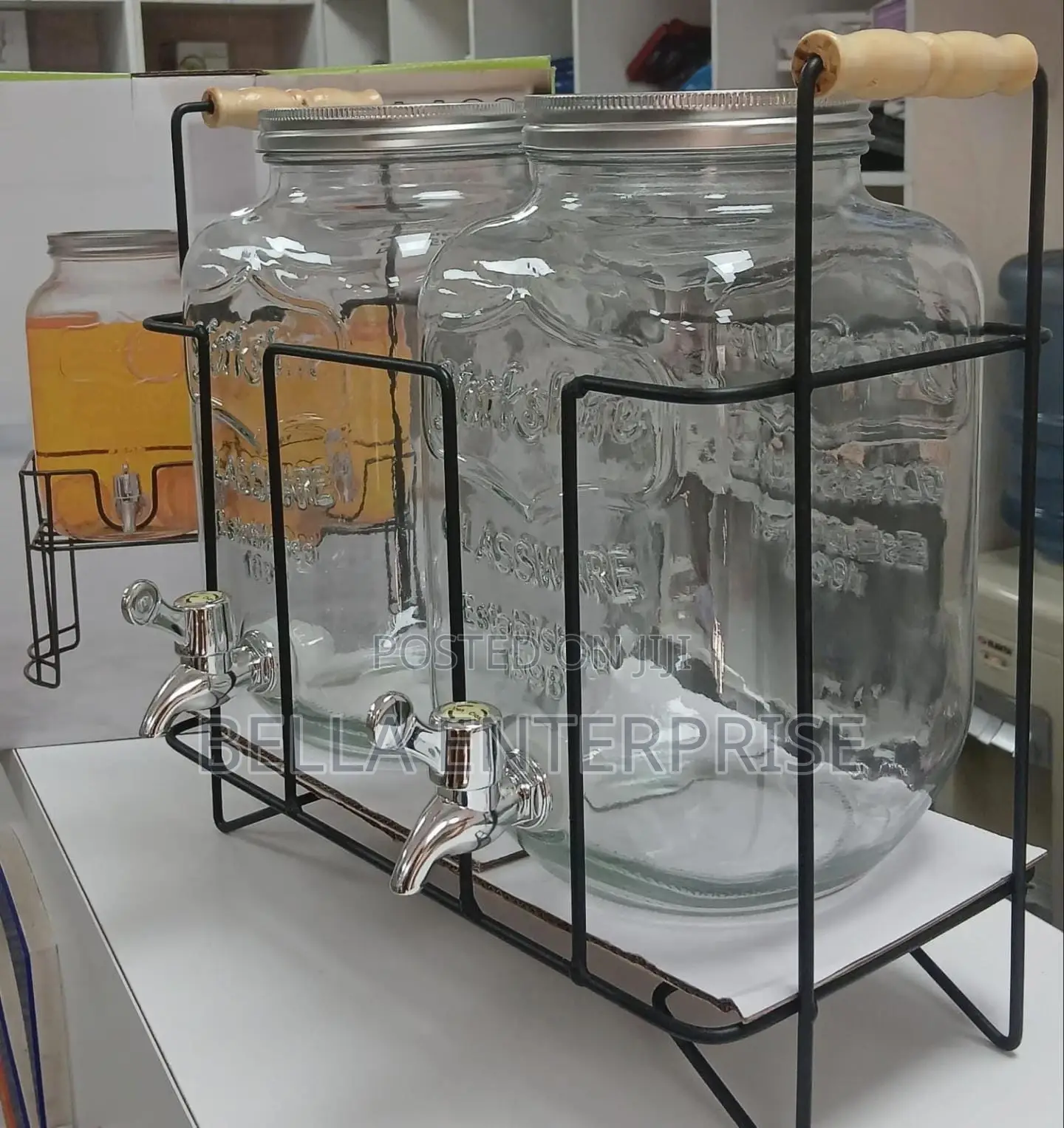 2in1 Glass Juice Dispenser 4ltrs Each