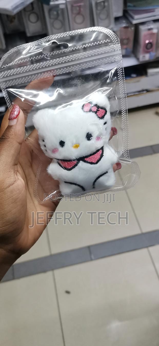 Teddy Bear Mobile Cell Phone Charm Pendant -White - main view