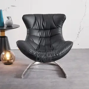 Modern Leather Luxury Leisure Chair : Fuchen Lounge Chair