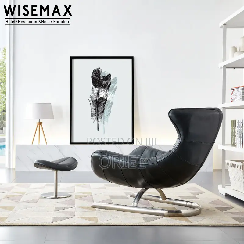 Modern Leather Luxury Leisure Chair : Fuchen Lounge Chair