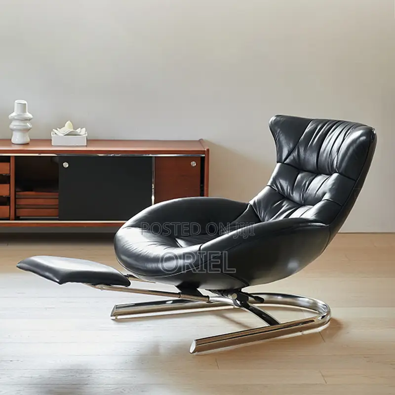 Modern Leather Luxury Leisure Chair : Fuchen Lounge Chair