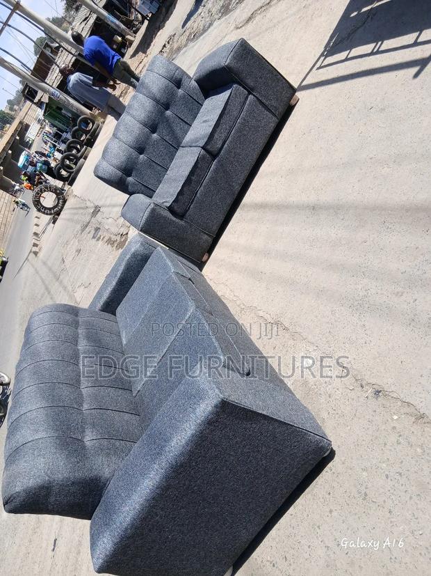 Dark Five Seater Sofa Set