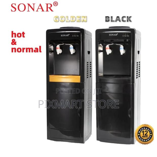 Black Sonar Hot Cold Free-Standing Water Dispenser –