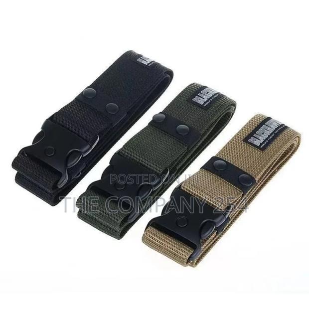 Outdoor Web Belt With Slider Buckle Combat Canvas Tactical Gear - thumbnail 2