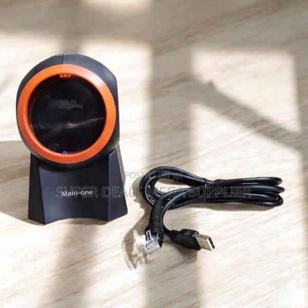 Usb Wired 1d/2d Round Desktop Table Mount Barcode Scanner Reader