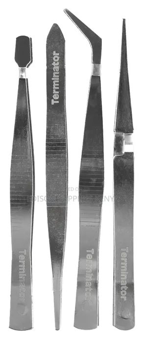 Tweezer Terminator 4pcs Tweezers Set Premium Precision Stainless Steel