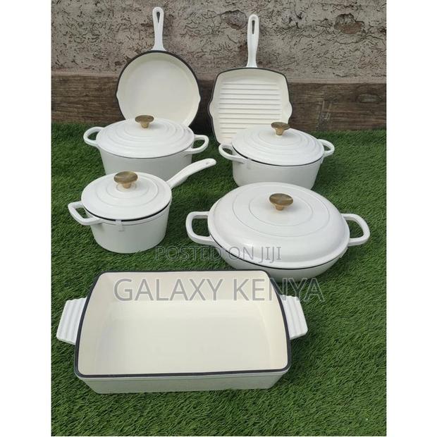 11pcs Enamel Cast Iron Cooking Pots