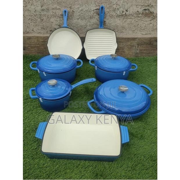 11pcs Enamel Cast Iron Cooking Pots - thumbnail 8