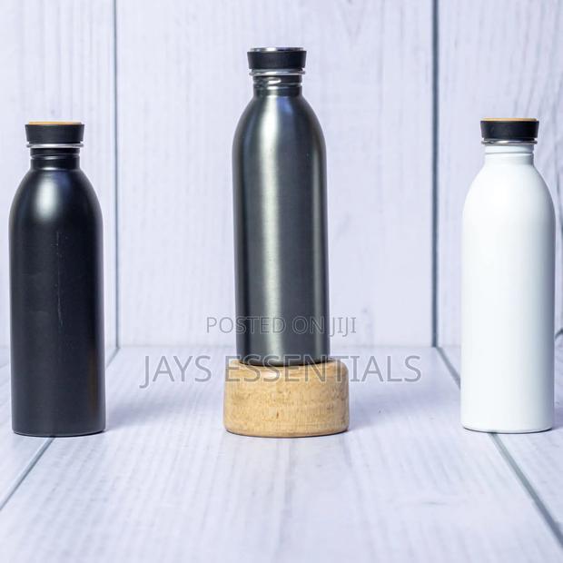 510ml Bamboo Lid Metallic Bottle Valentines Gift Item Corporat Bottle