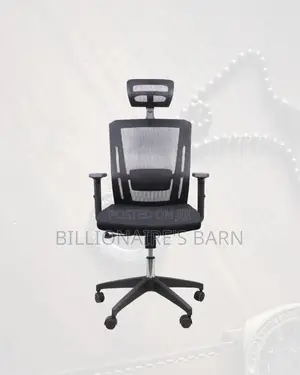 Adjustable Headrest Work Chair for Office • Nylon Base Stability