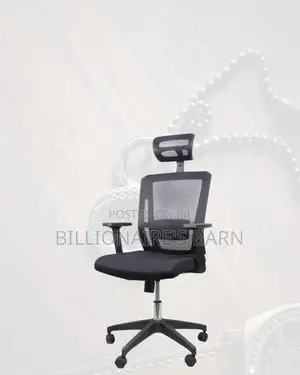 Adjustable Headrest Work Chair for Office • Nylon Base Stability