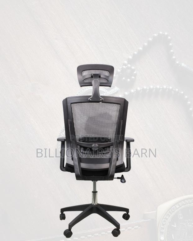 Adjustable Headrest Work Chair for Office • Nylon Base Stability - thumbnail 4
