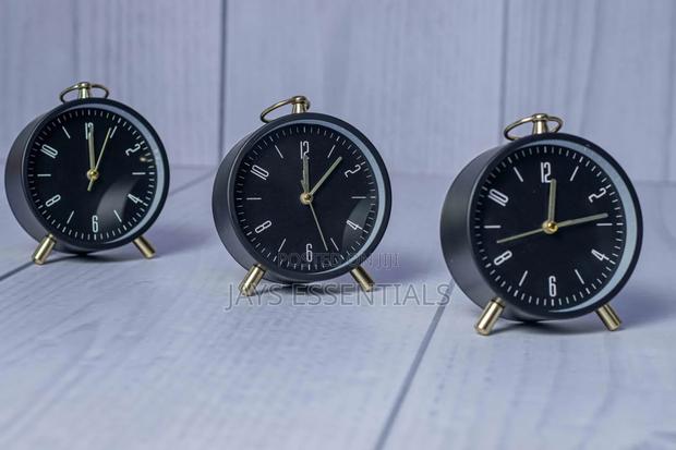 Black Gold Ring Clock : Decorative Standing Clock : Luxury Gift - main view