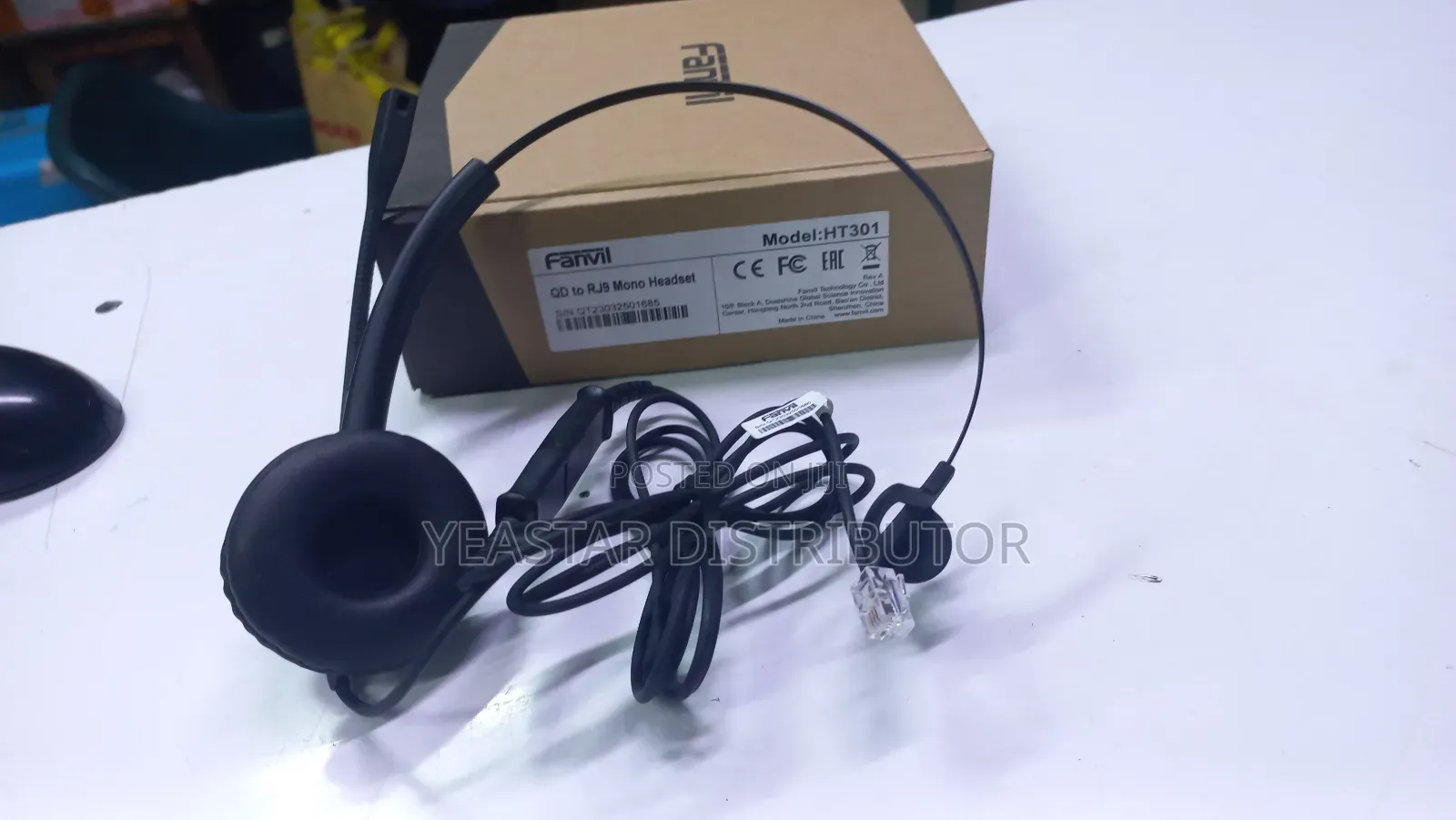 Fanvil Ht 310 Qd to Rj9 Mono Headset