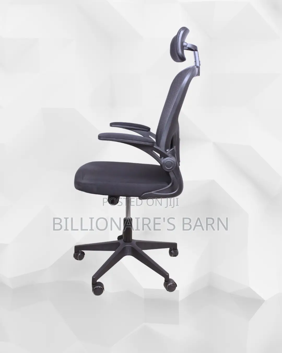 Grey Ergonomic Chair | Comfort Meets Style, Flip-Up Arms Convenience