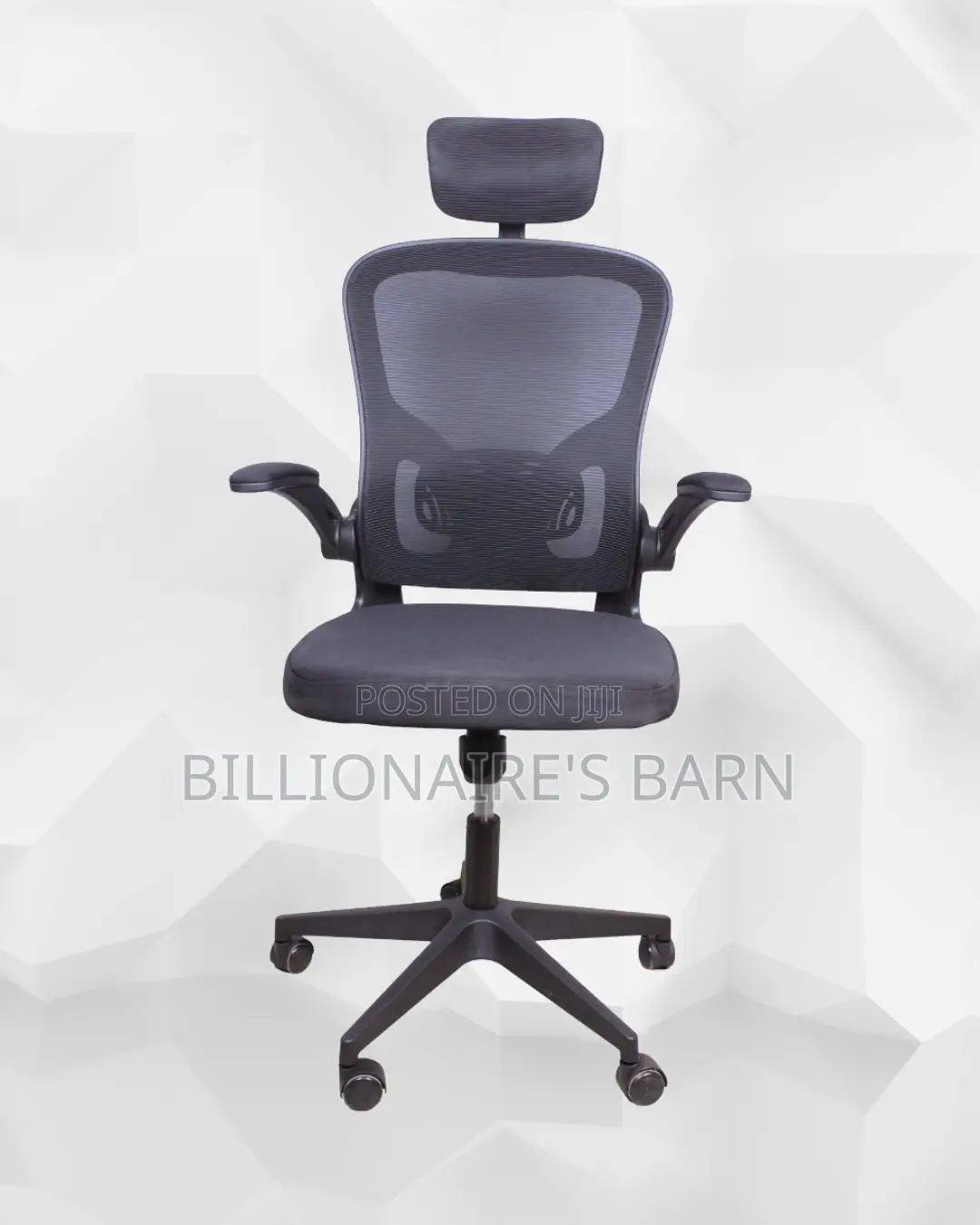 Grey Ergonomic Chair | Comfort Meets Style, Flip-Up Arms Convenience
