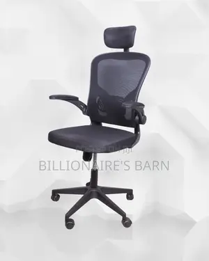 Grey Ergonomic Chair | Comfort Meets Style, Flip-Up Arms Convenience