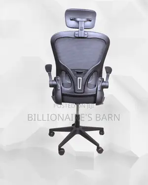 Grey Ergonomic Chair | Comfort Meets Style, Flip-Up Arms Convenience