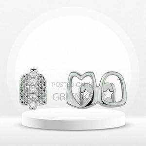 Silver Iced Out Teeth Grillz - Unisex - main view