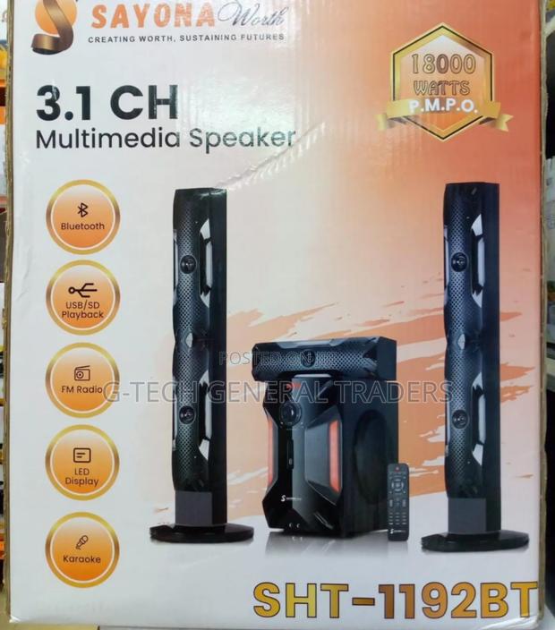 Sayona Sht-1192bt Tallboy Speaker System 18000w