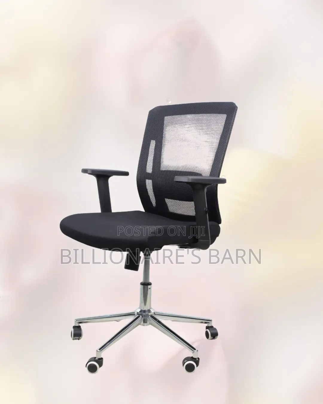 Barn Origin Office Chair Mid-Back Chrome Base • Smooth Movement