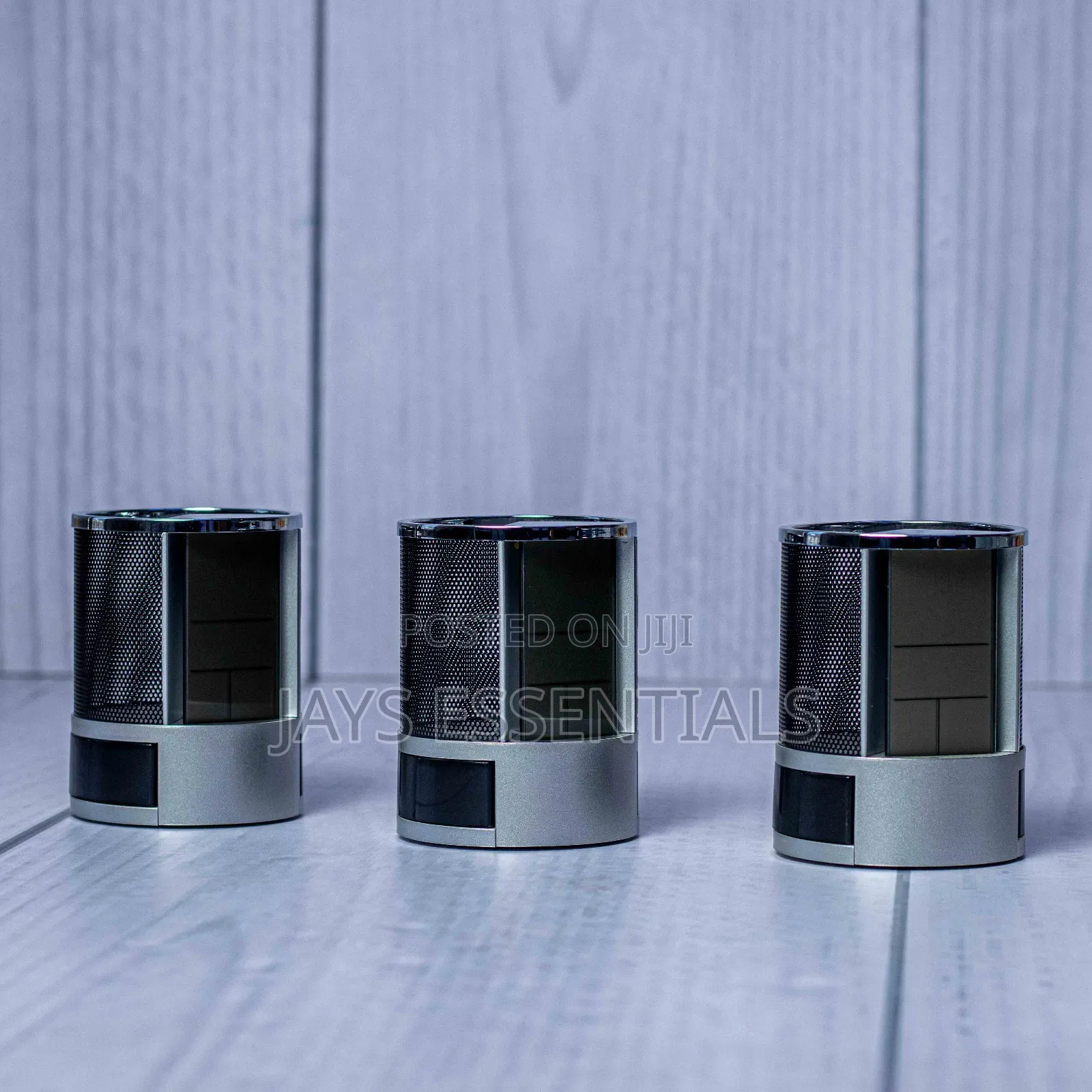 Digital Mesh Desk Organizer With Clock Display Pen Holder