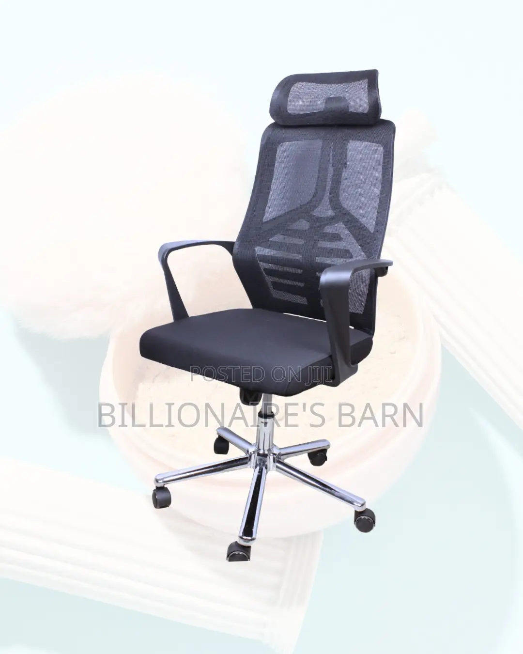 Headrest Office Chair • Office-Ready Style, Breathable Mesh Airflow