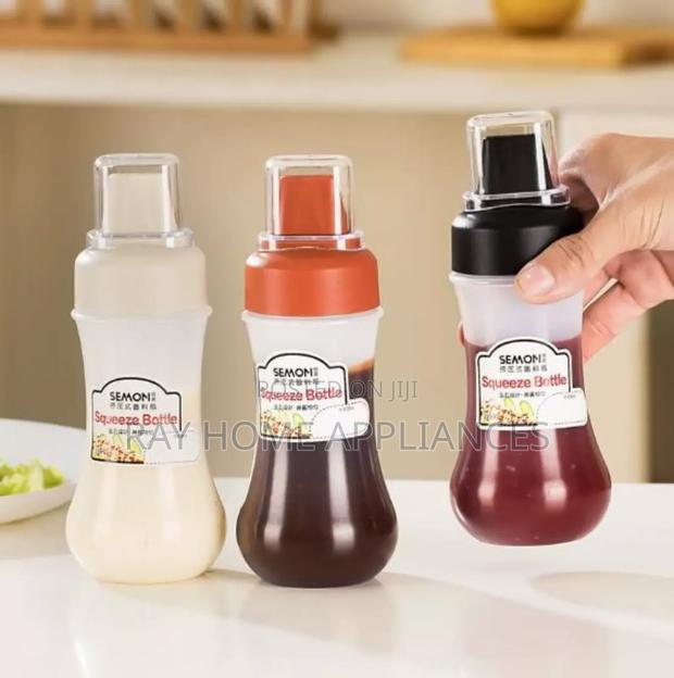 Sauce Squeeze Bottle Refillable Condiment Container Kitchen Tools - thumbnail 5