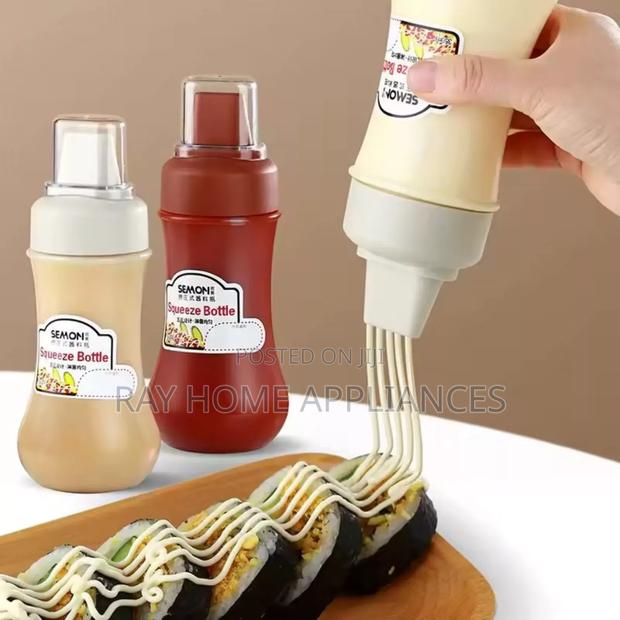 Sauce Squeeze Bottle Refillable Condiment Container Kitchen Tools - thumbnail 7