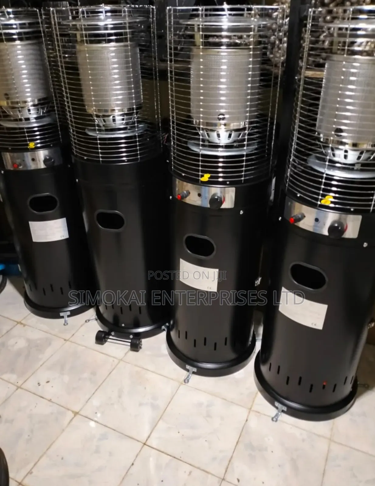 Humidify Area Patio Gas Heater Black & Silver