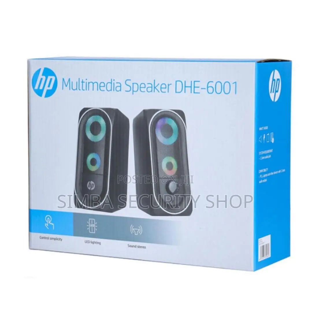 Original Hp Dhe-6001 Wired RGB Gaming Speakers Led Pc Laptop Computer
