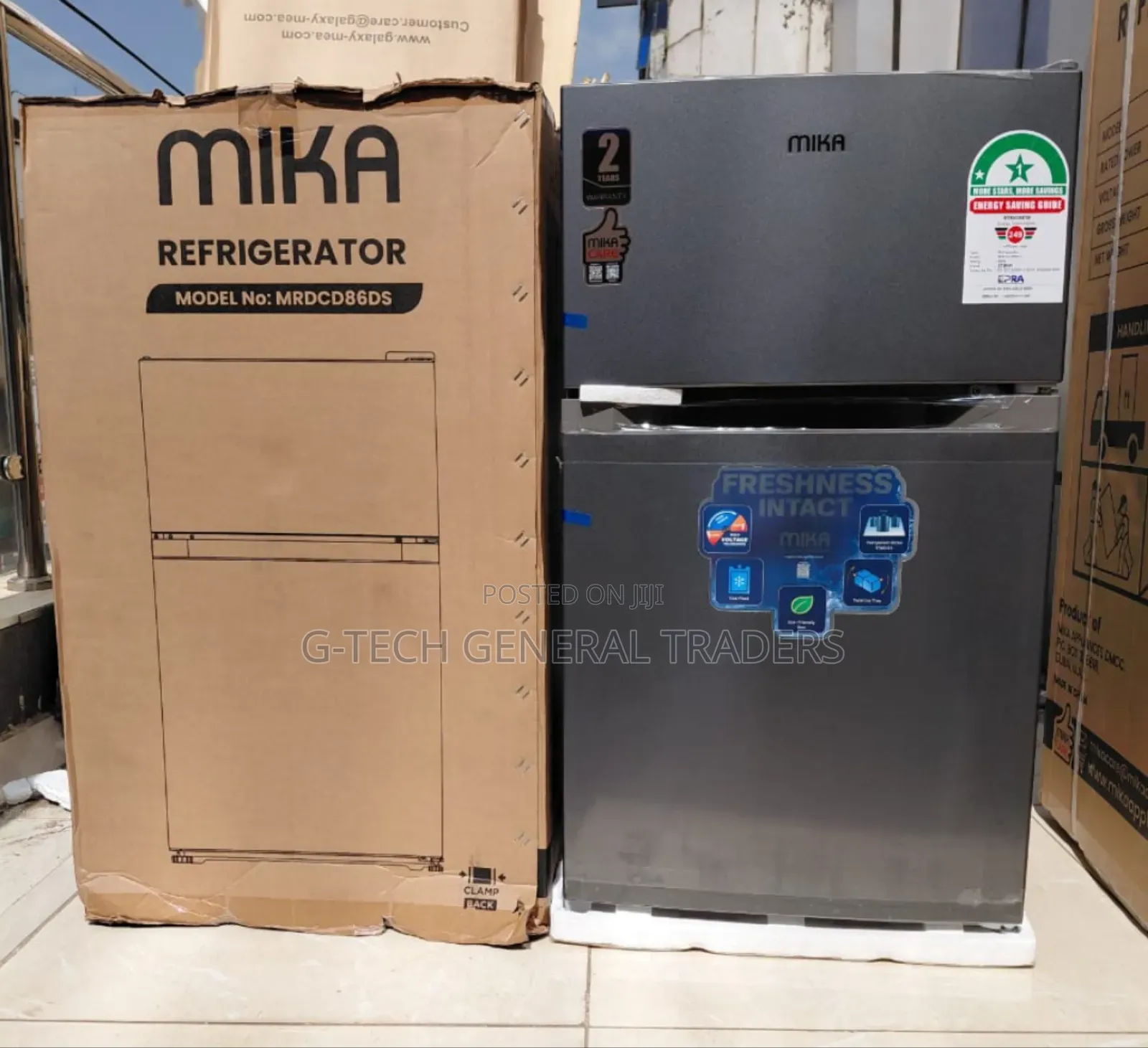 Mika 86l Energy Saver Mini Double Door Refrigerator