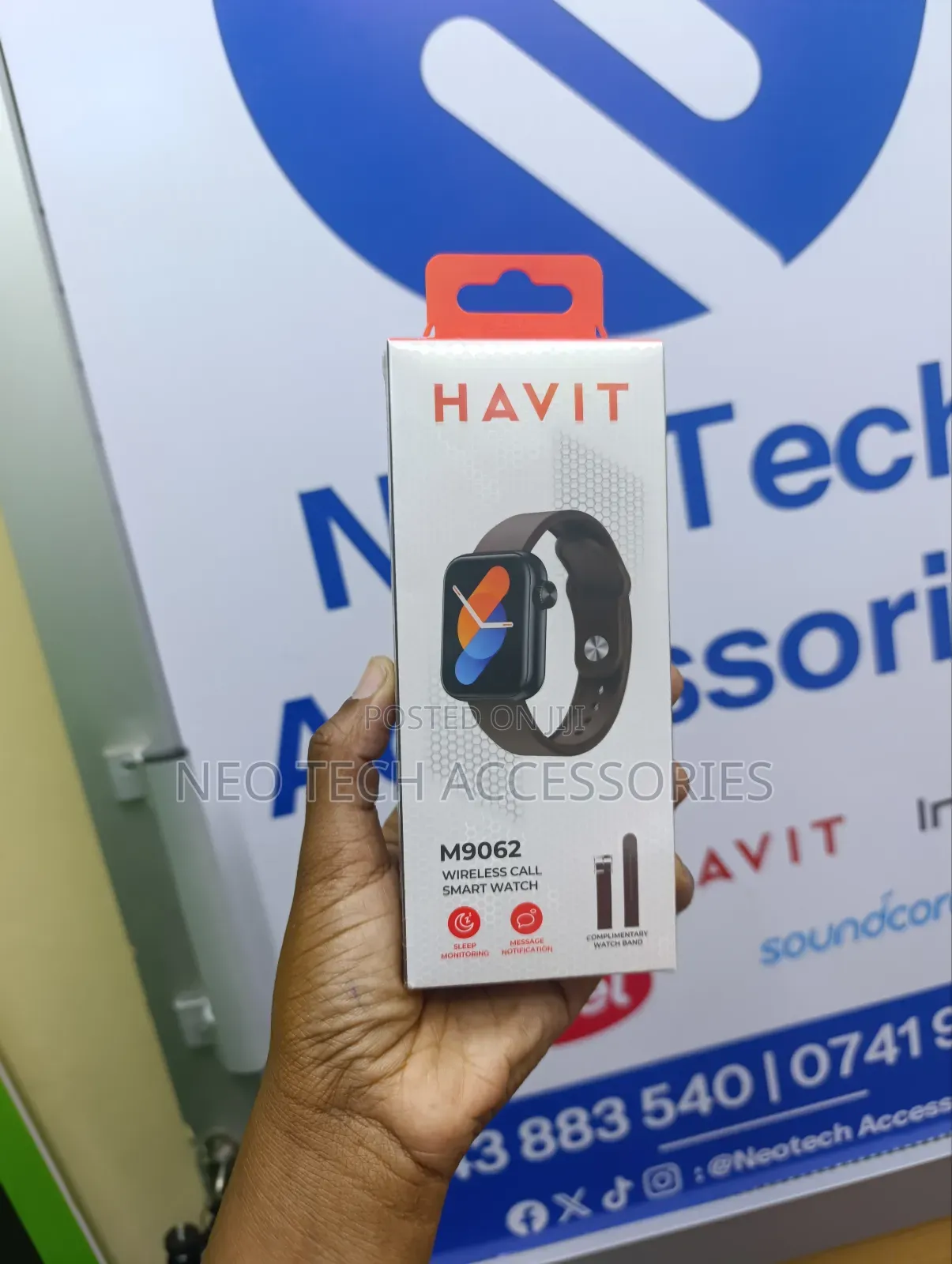 Havit M9062 Wireless Call Smart Watch (Brown)