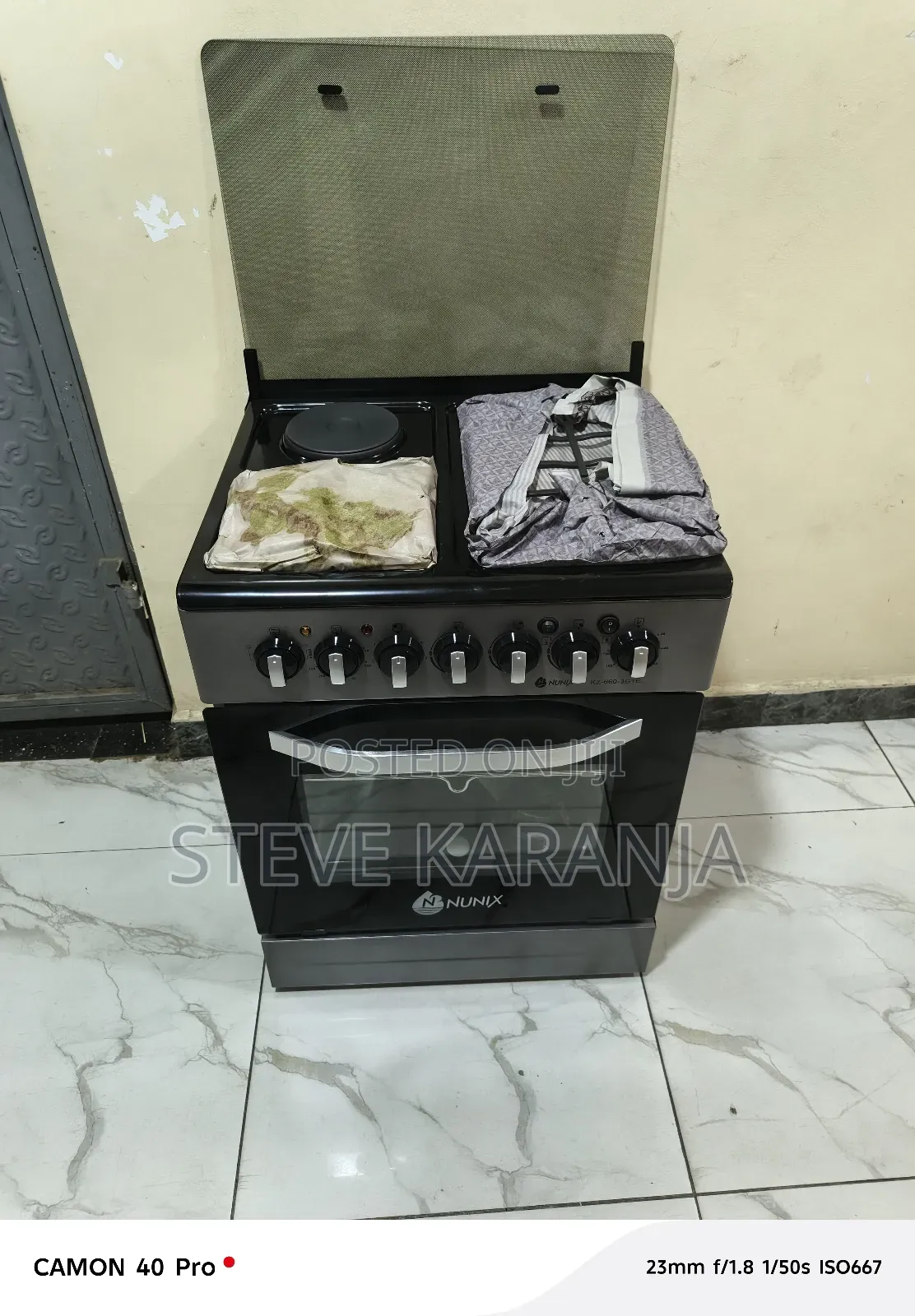 Nunix Standing Cooker 60*60 3 Gas With a Hotplate