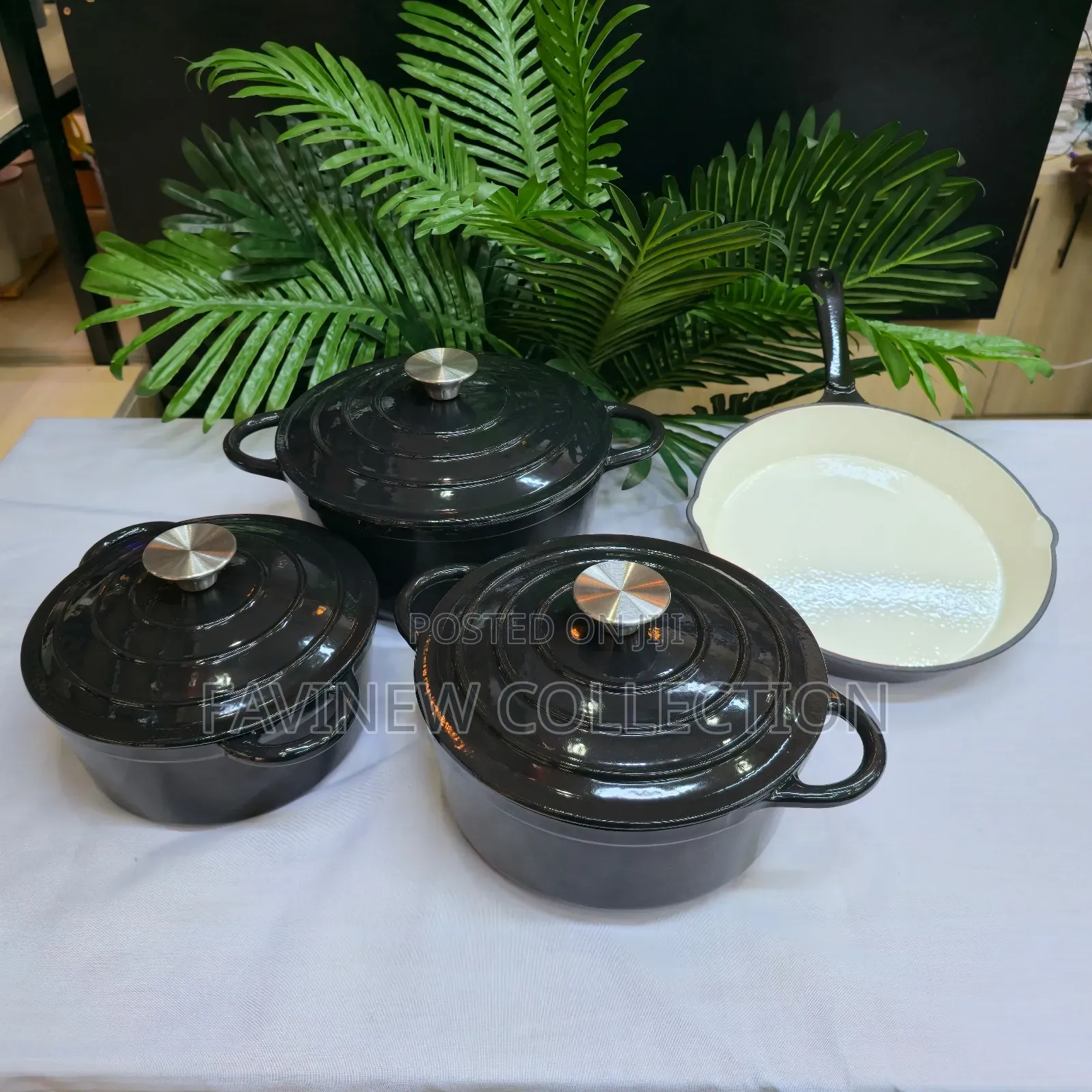 7pcs Enamel Cast Iron Cooking Pots