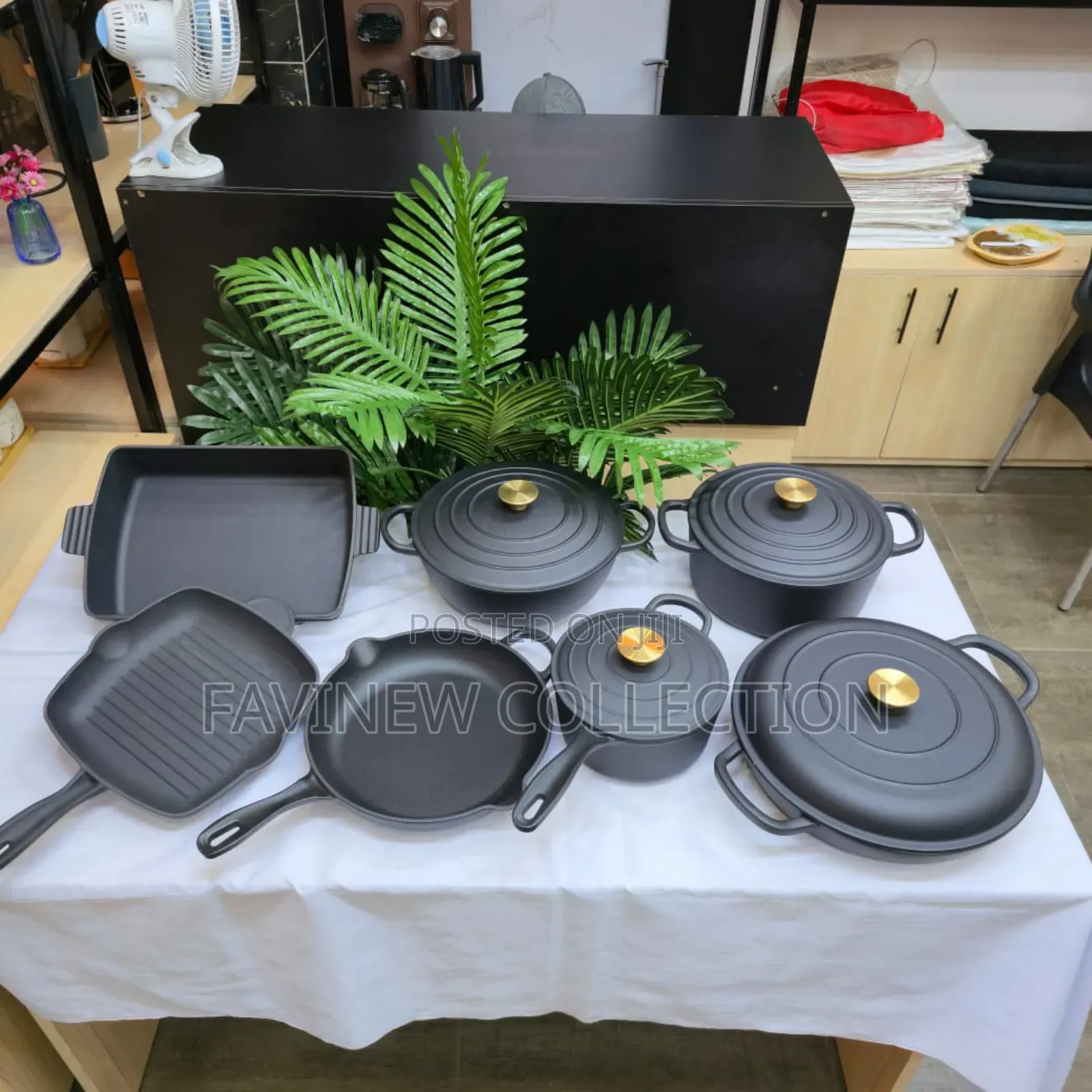 Raw Cast Iron Cooking Pots 11pcs
