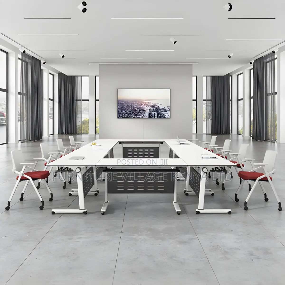 Modern Folding Desk With Wheels