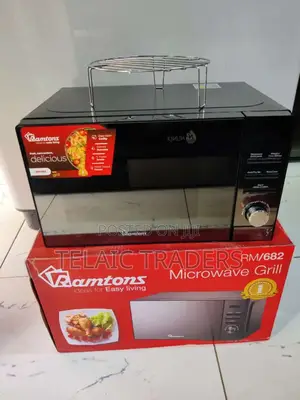 *Ramtons 20litres Digital Microwave Rm 682 With Grill (Black Glass)