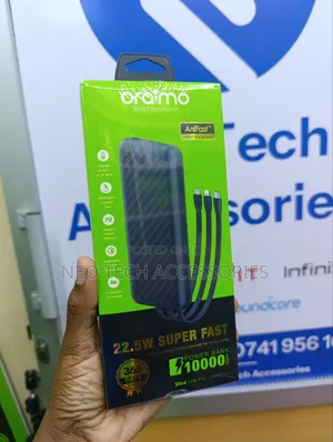 Oraimo Slice Link Pro Powerbank With Inbuilt Cables ( 10000mah,22.5w)