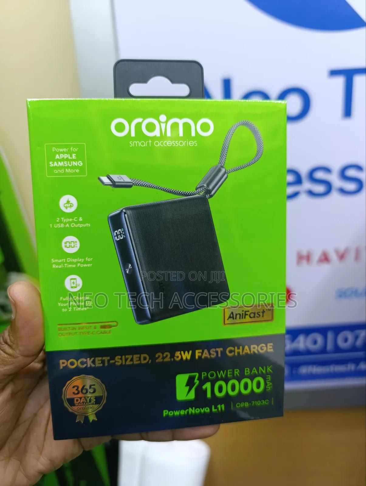 Oraimo Pocketsized,22.5w Fast 10000mah Powerbank( Powernova L11)