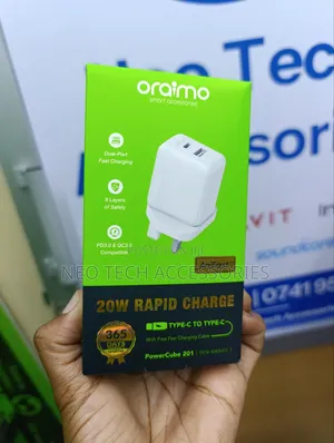 Oraimo 20w Type C to Type C Fast Charger(Power Cube 201)
