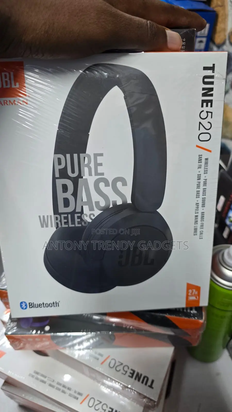 Original Jbl Tune 520 Pure Bass Bluetooth Headset
