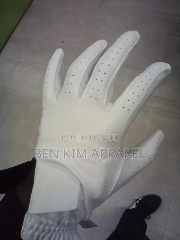 Cabretta Leather Golf Gloves White Pair - thumbnail 5
