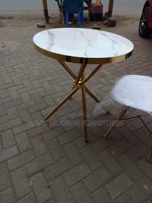 Round Marble-Top Dining