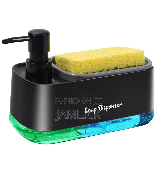  2-Compartment Soap Tap Double Pump Sponge Caddy –Pm
