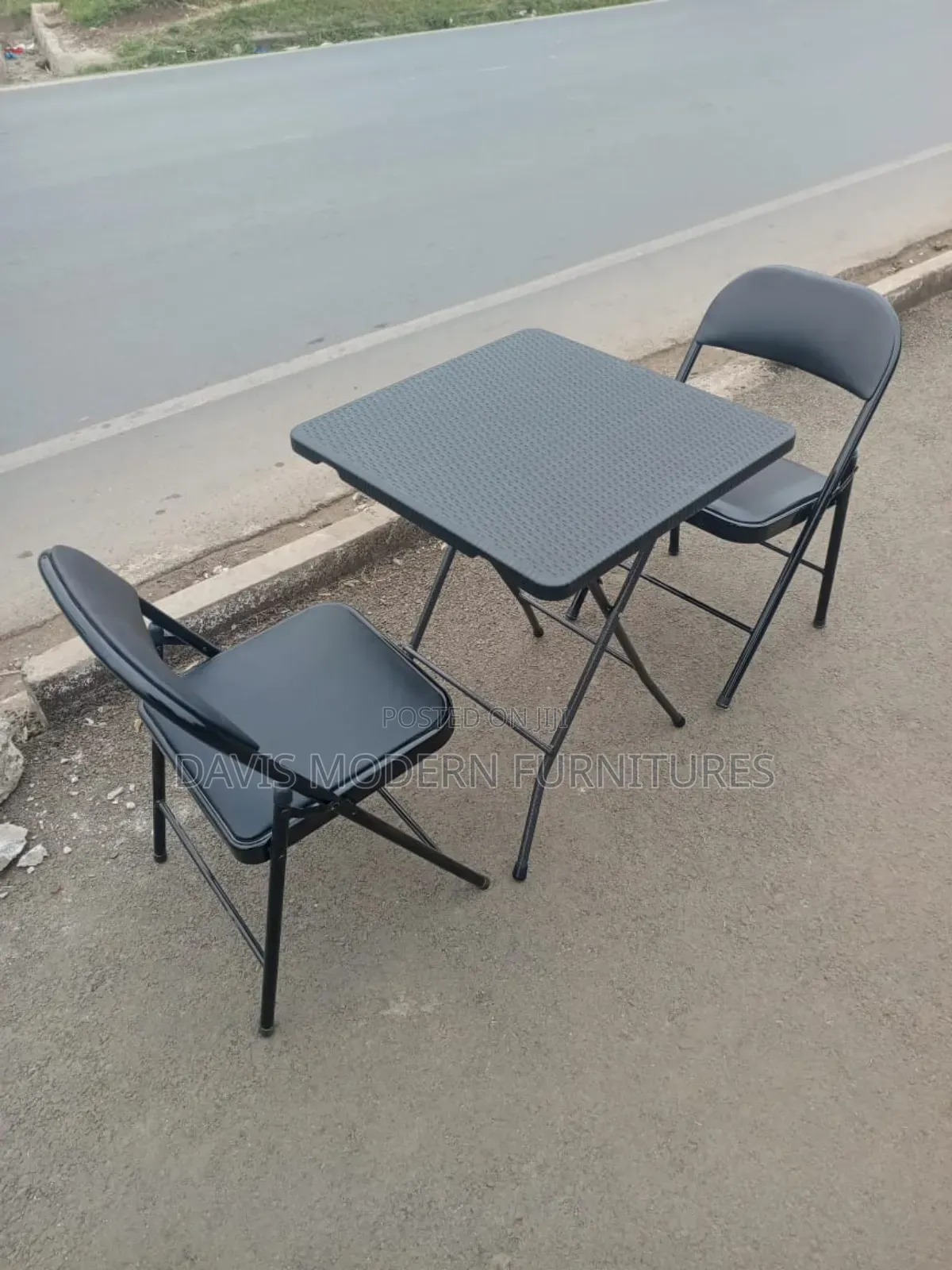 Portable Folding Table With 2 Folding Chairs